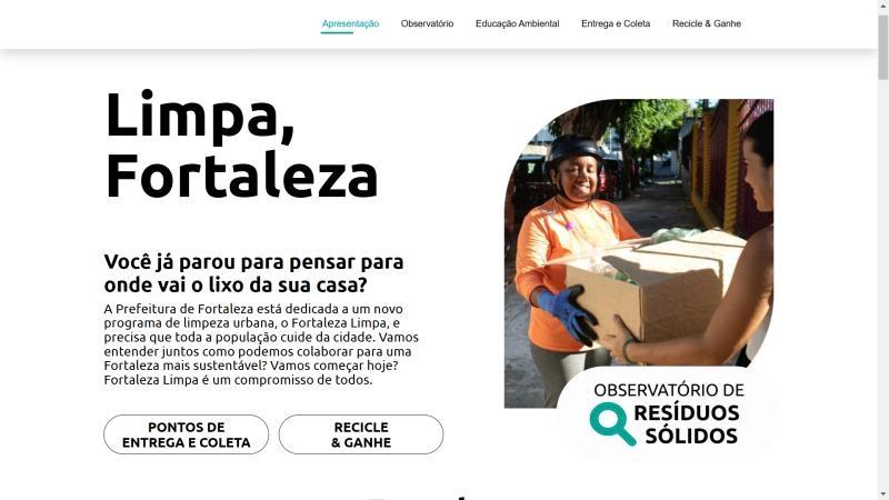 Screenshot showing the project home page